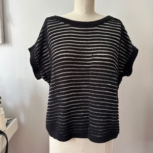 Kate Spade Saturday Knit Short Sleeve Sweater Women's Size S M Boxy Fit